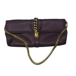 Y2K deep purple leather Juicy Couture Baguette